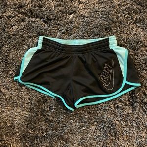 Women’s Black and Blue Nike Running Dri-Fit Shorts